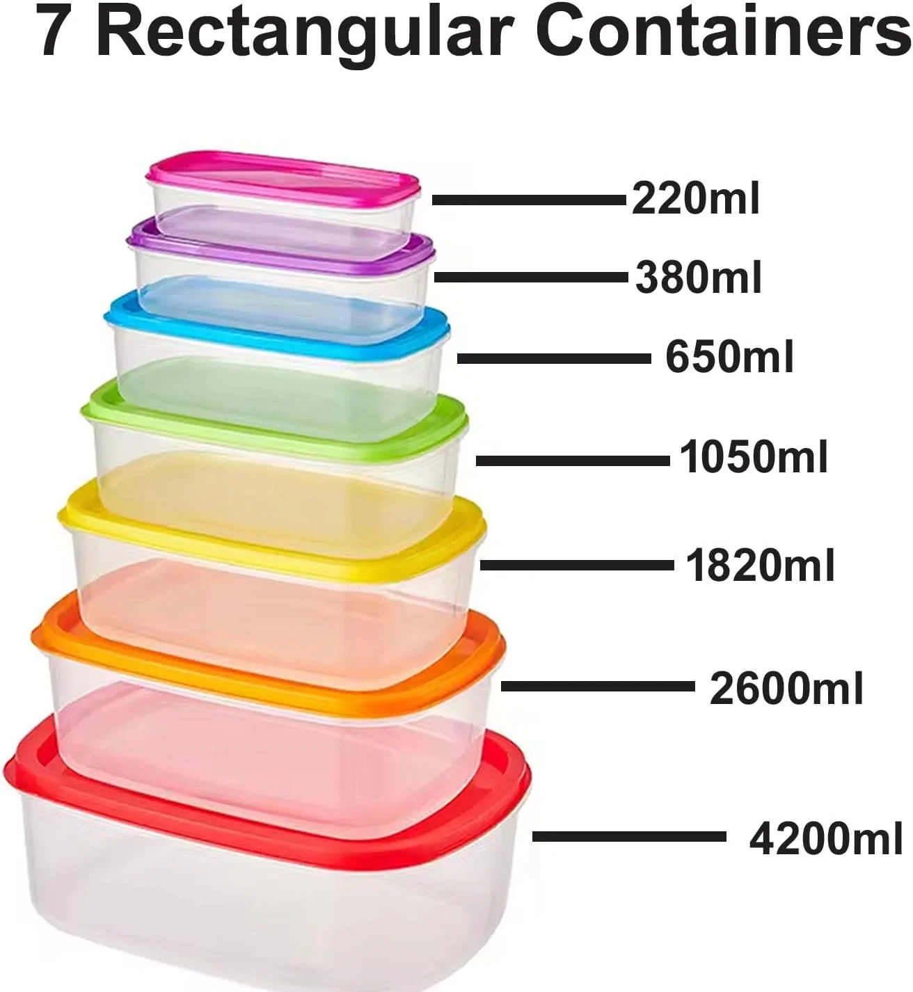 ظروف نگهداری مواد غذایی پلاستیکی Premify، ۱۴ تکه، ظروف بزرگ درب دار و ضد هوا برای یخچال، ظروف آماده سازی غذا بدون BPA، مناسب برای سازماندهی انبار و آشپزخانه، ضد نشت و قابل استفاده در فریزر
