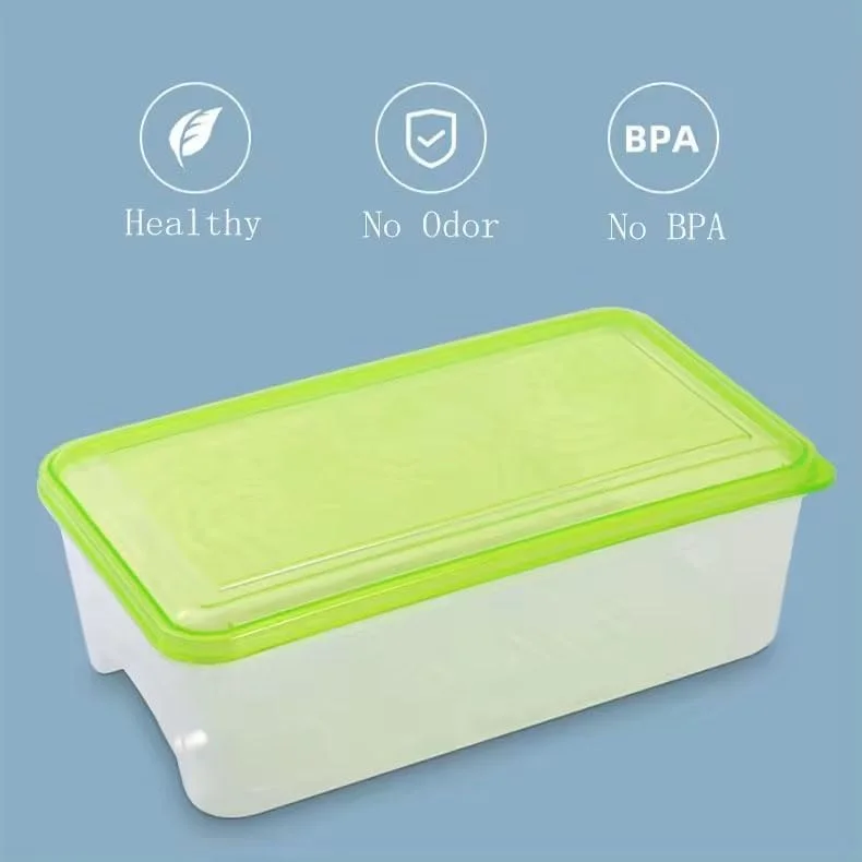 ظروف نگهداری غذا Premify، 6 تکه، 3 لیتری، پلاستیکی، ضد هوا، قابل چیدن، ضد نشت، مناسب برای فریزر و یخچال، جعبه سازماندهی آشپزخانه و یخچال