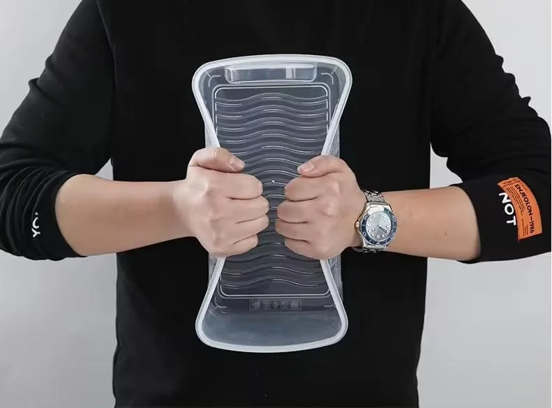 ظروف نگهداری غذا Premify، 6 تکه، 3 لیتری، پلاستیکی، ضد هوا، قابل چیدن، ضد نشت، مناسب برای فریزر و یخچال، جعبه سازماندهی آشپزخانه و یخچال