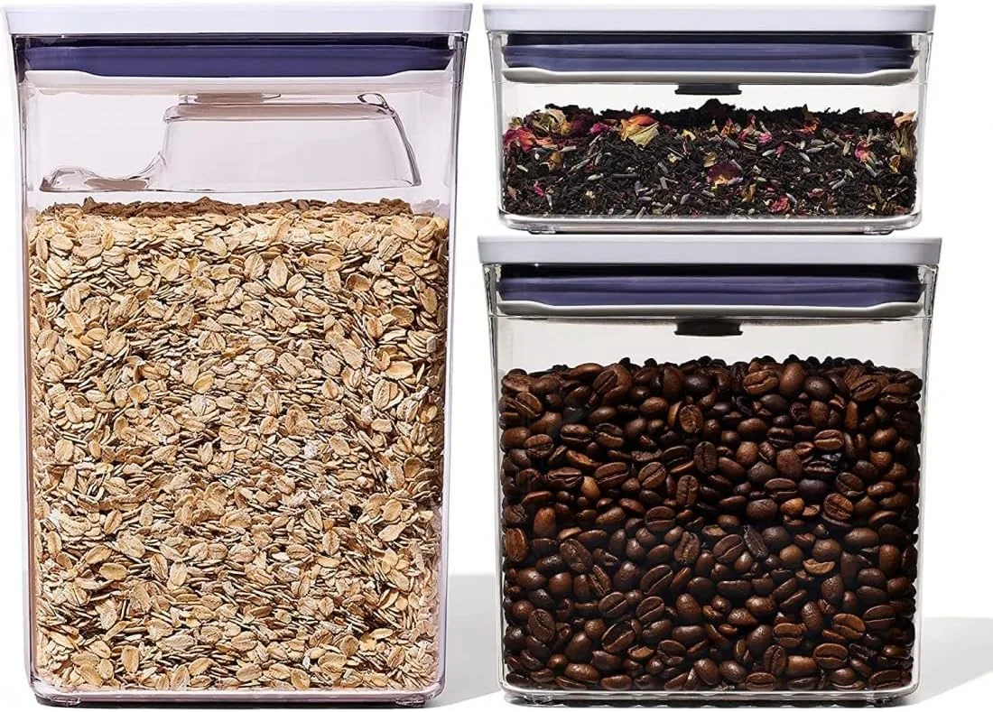 OXO Good Grips 3-Pc Rectangle Pop Container, White