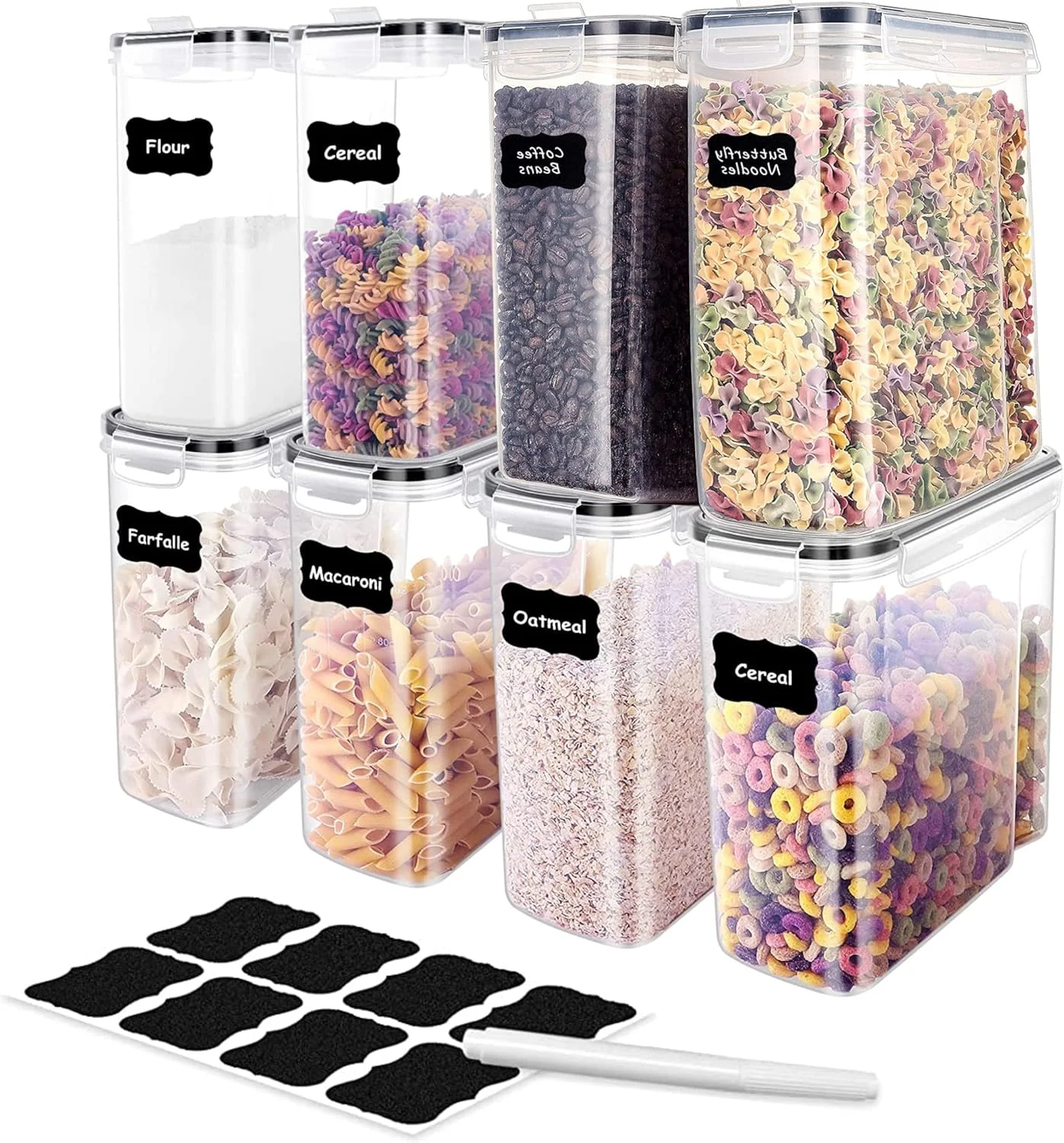 ظروف نگهداری غلات اوپال، ست ظروف غذا، سازمان دهنده نگهداری آشپزخانه، پلاستیک بدون BPA، درب های قفل آسان ضد هوا، مجموعه 2، 4، 6، 8 عددی 2.5 لیتری 4 لیتری هر ظرف با درب، ضد نشت آبی، مشکی (4 لیتر، مشکی، 2 عدد) ظروف نگهداری غلات اوپال، ست ظروف غذا، سازمان دهنده نگهداری آشپزخانه، پلاستیک بدون BPA، درب های قفل آسان ضد هوا، مجموعه 2، 4، 6، 8 عددی 2.5 لیتری 4 لیتری هر ظرف با درب، ضد نشت آبی، مشکی (4 لیتر، مشکی، 2 عدد)