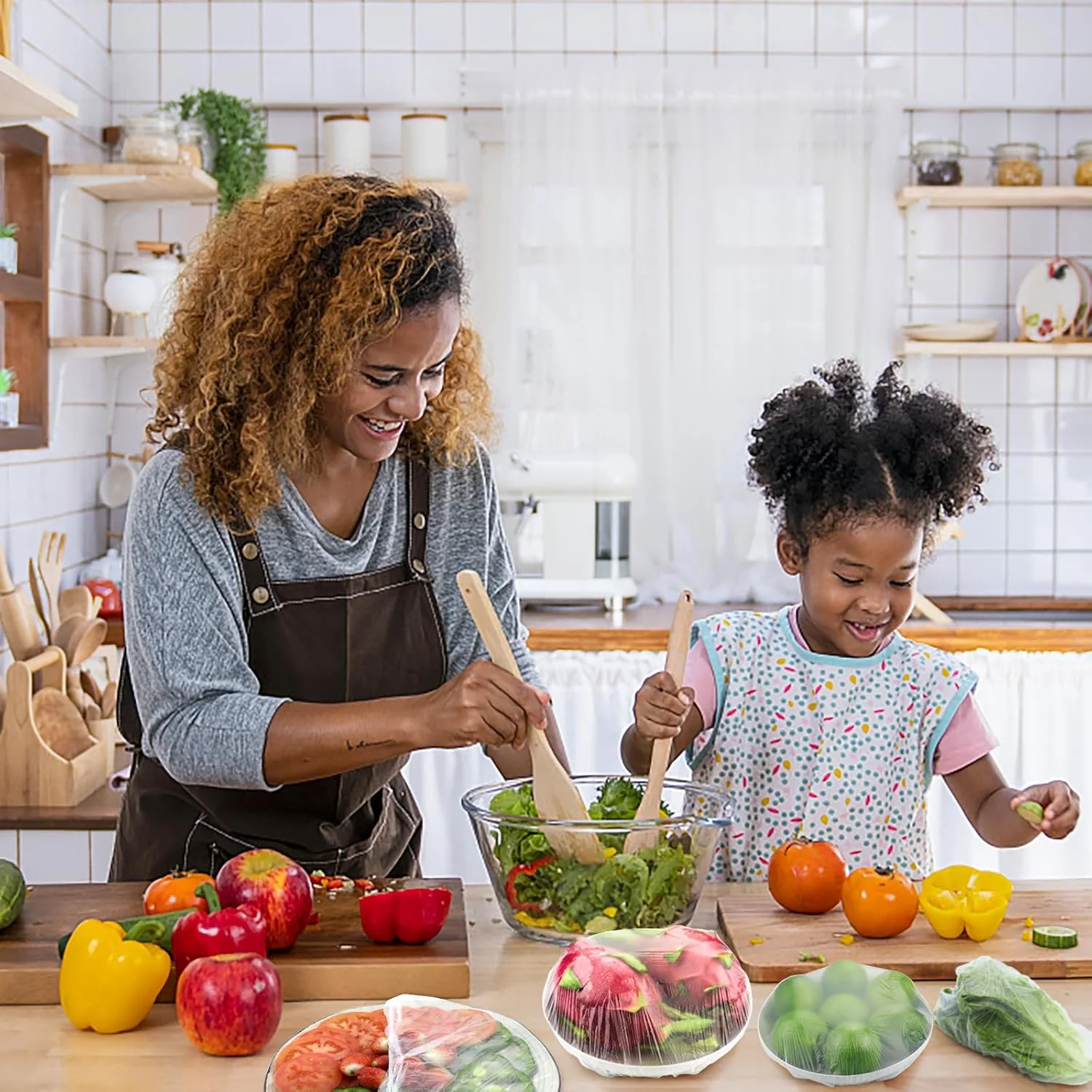 کیسه های نگهداری تازه نانابورن 200 عددی با روکش های الاستیک یکبار مصرف برای نگهداری مواد غذایی در کاسه/بشقاب آشپزخانه