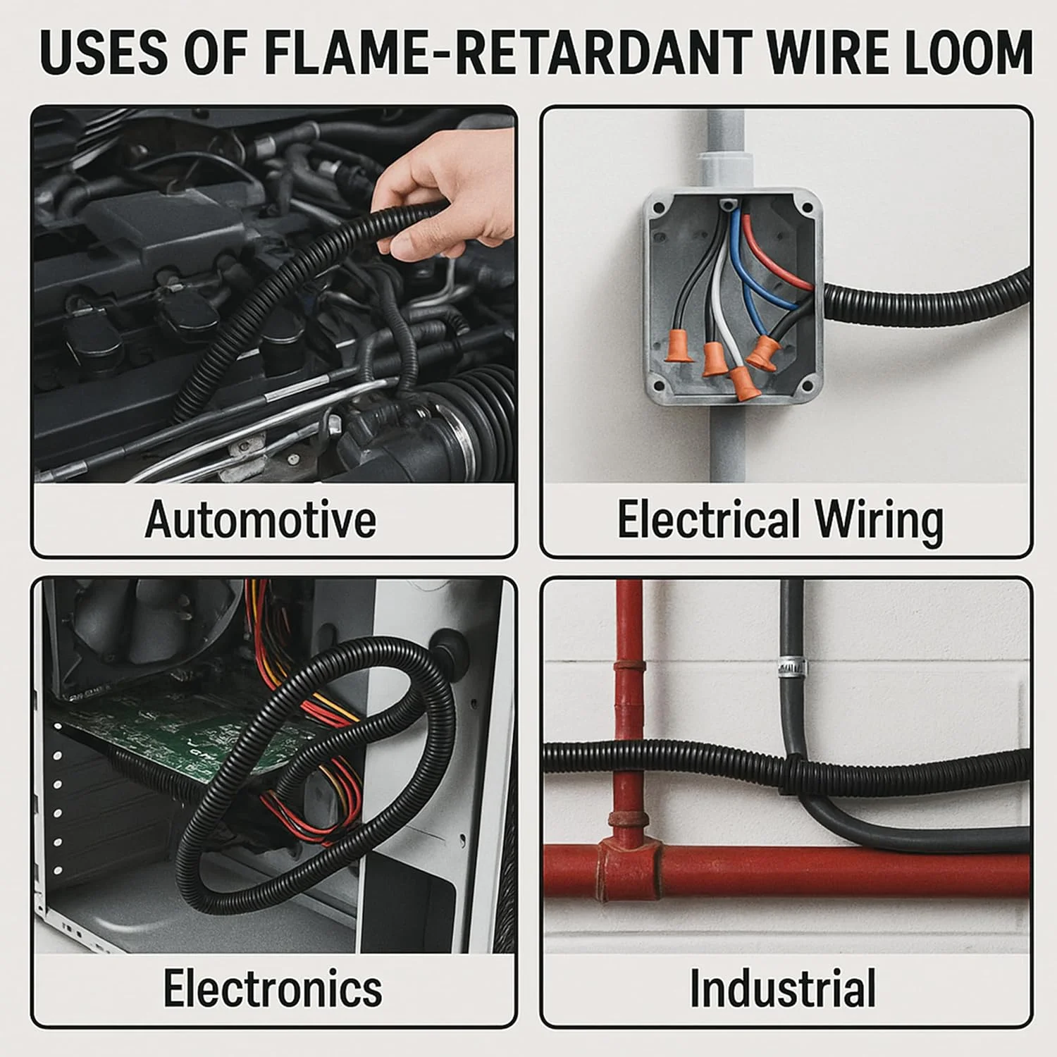 لوله خرطومی شکاف دار پلی پروپیلن 2 اینچی مقاوم در برابر شعله (شناسه 48 میلی متر) - 3 متر - مشکی