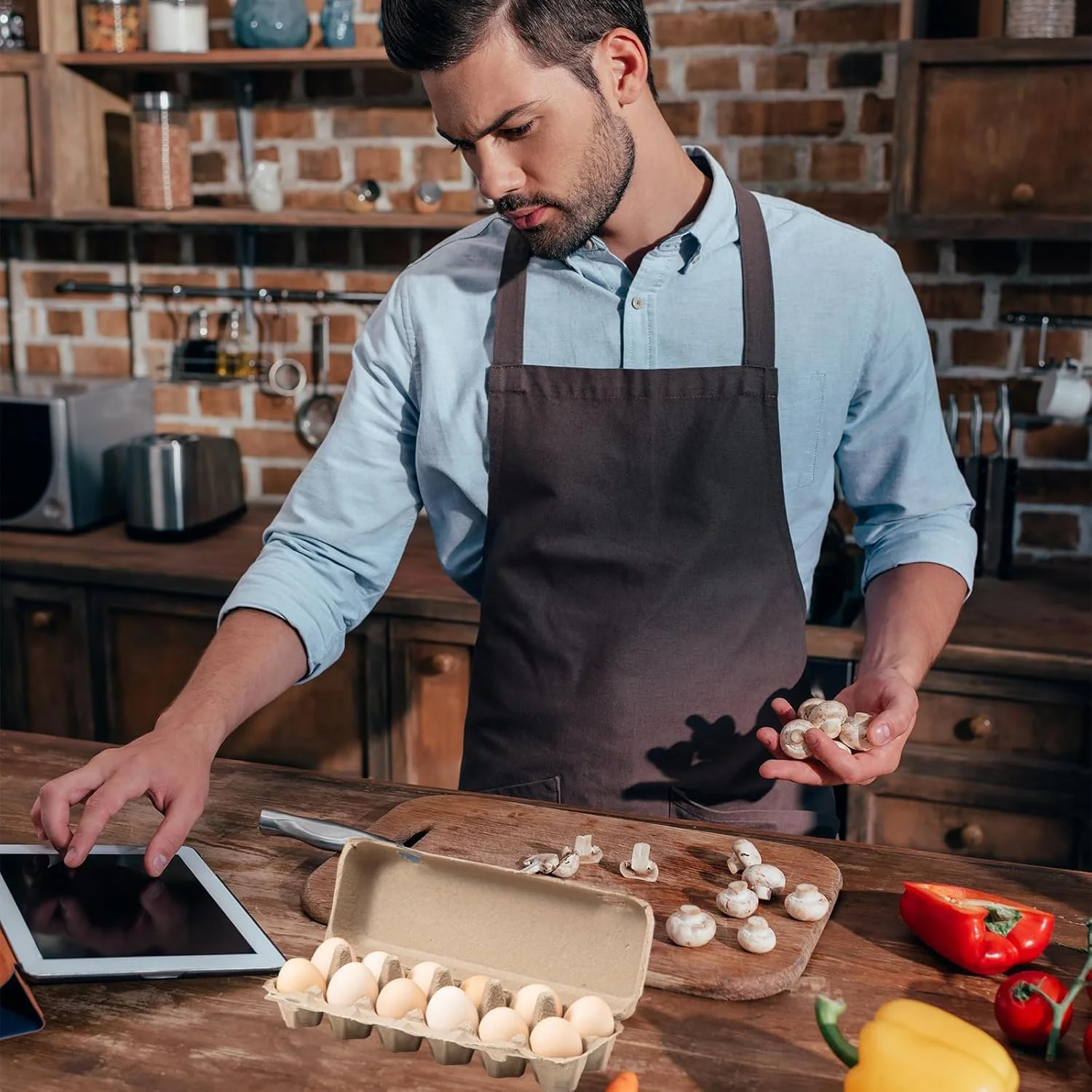 NALACAL بسته 20 عددی کارتن تخم مرغ، ظروف نگهداری تخم مرغ، کارتن های تخم مرغ پالپ طبیعی خام 12 عددی برای تخم مرغ های مرغ، قابل استفاده مجدد، جعبه تخم مرغ مقوایی محکم و بادوام برای یخچال