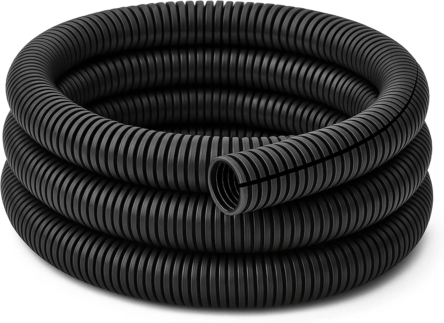 لوله خرطومی شکاف دار Electriduct، پلی اتیلن، انعطاف پذیر - سایز اسمی 1 اینچ - طول 3 متر - مشکی