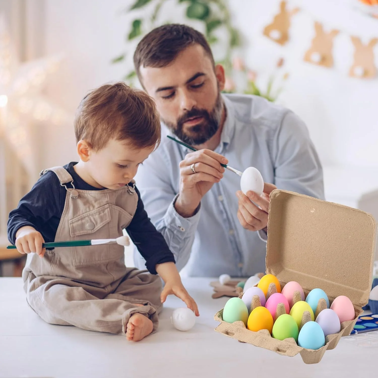 NALACAL بسته 20 عددی کارتن تخم مرغ، ظروف نگهداری تخم مرغ، کارتن های تخم مرغ پالپ طبیعی خام 12 عددی برای تخم مرغ های مرغ، قابل استفاده مجدد، جعبه تخم مرغ مقوایی محکم و بادوام برای یخچال