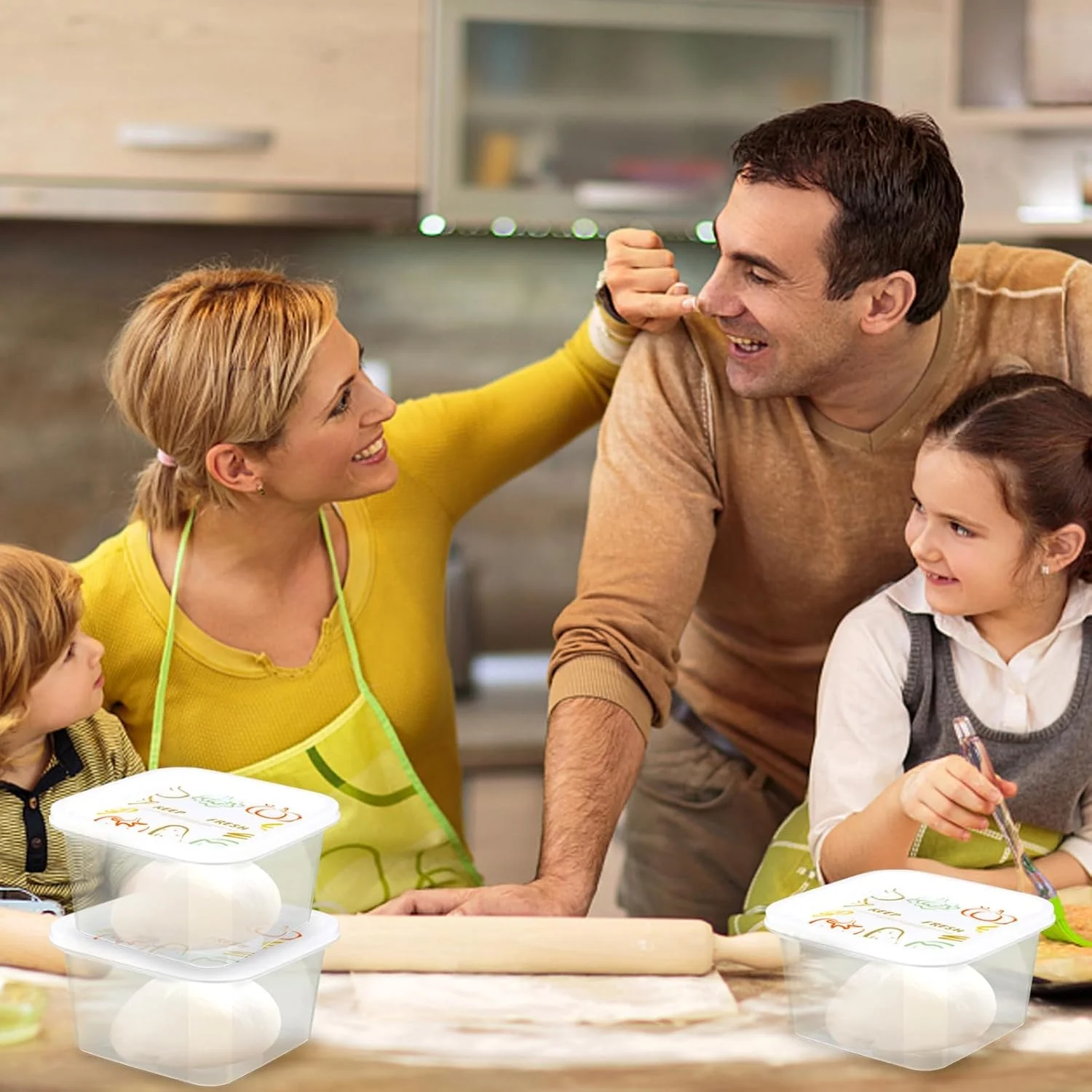 ظرف تخمیر خمیر پیتزا NALACAL، مجموعه 12 عددی بزرگ قابل انباشت خمیر، با درب های مهر و موم دار، ظرف خمیر نان، ظرف نگهداری مواد غذایی با پوشش برای آشپزخانه منزل و کمپینگ - 5.3” x 5.3” x 3.5” ظرف تخمیر خمیر پیتزا NALACAL، مجموعه 12 عددی بزرگ قابل انباشت خمیر، با درب های مهر و موم دار، ظرف خمیر نان، ظرف نگهداری مواد غذایی با پوشش برای آشپزخانه منزل و کمپینگ - 5.3” x 5.3” x 3.5”