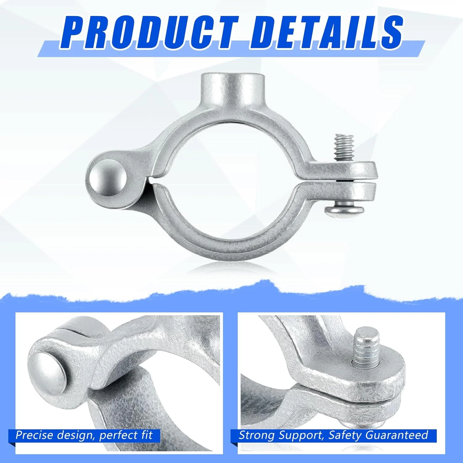 بسته 20 عددی بست لوله شکافدار Otoolling سایز 3/4 اینچ برای میله رزوه ای 3/8 اینچ، براکت نصب آهن گالوانیزه برای نصب لوله روی دیوار و سقف، مناسب دکوراسیون صنعتی