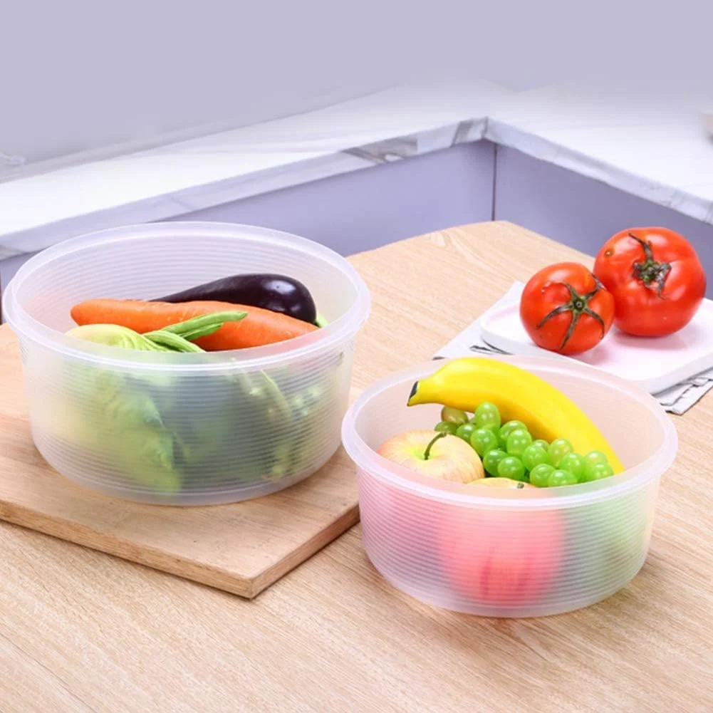 ظرف نگهداری مواد غذایی مارک کیو با درب های محکم، ست 5 تکه، جعبه پلاستیکی درب دار قابل چیدن برای نگهداری باقیمانده غذا، جعبه ناهار، ظروف آماده سازی غذا، گرد ظرف نگهداری مواد غذایی مارک کیو با درب های محکم، ست 5 تکه، جعبه پلاستیکی درب دار قابل چیدن برای نگهداری باقیمانده غذا، جعبه ناهار، ظروف آماده سازی غذا، گرد