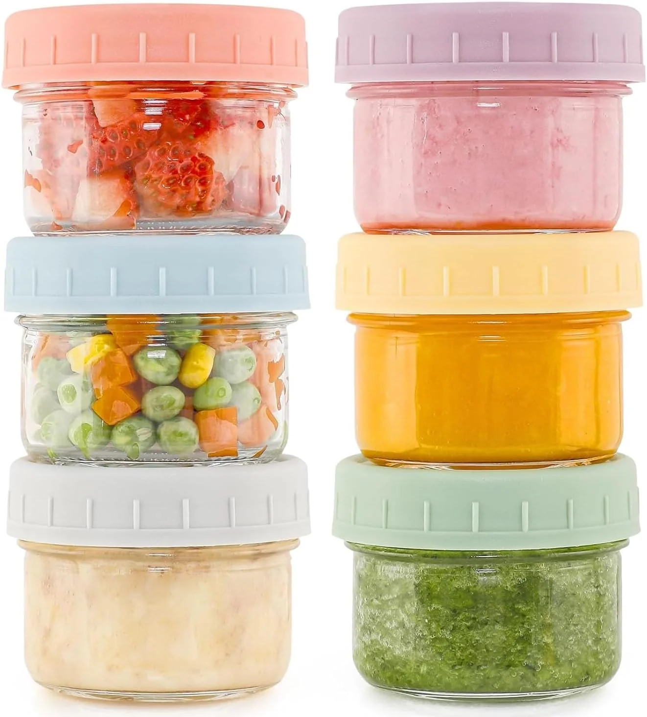 ظروف شیشه ای کوچک با درب لوییجی، بسته 6 عددی، ظرف سس سالاد و چاشنی 120 میلی لیتری، قابل استفاده مجدد و ضد نشت، قابل استفاده در مایکروویو و ماشین ظرفشویی، بدون BPA