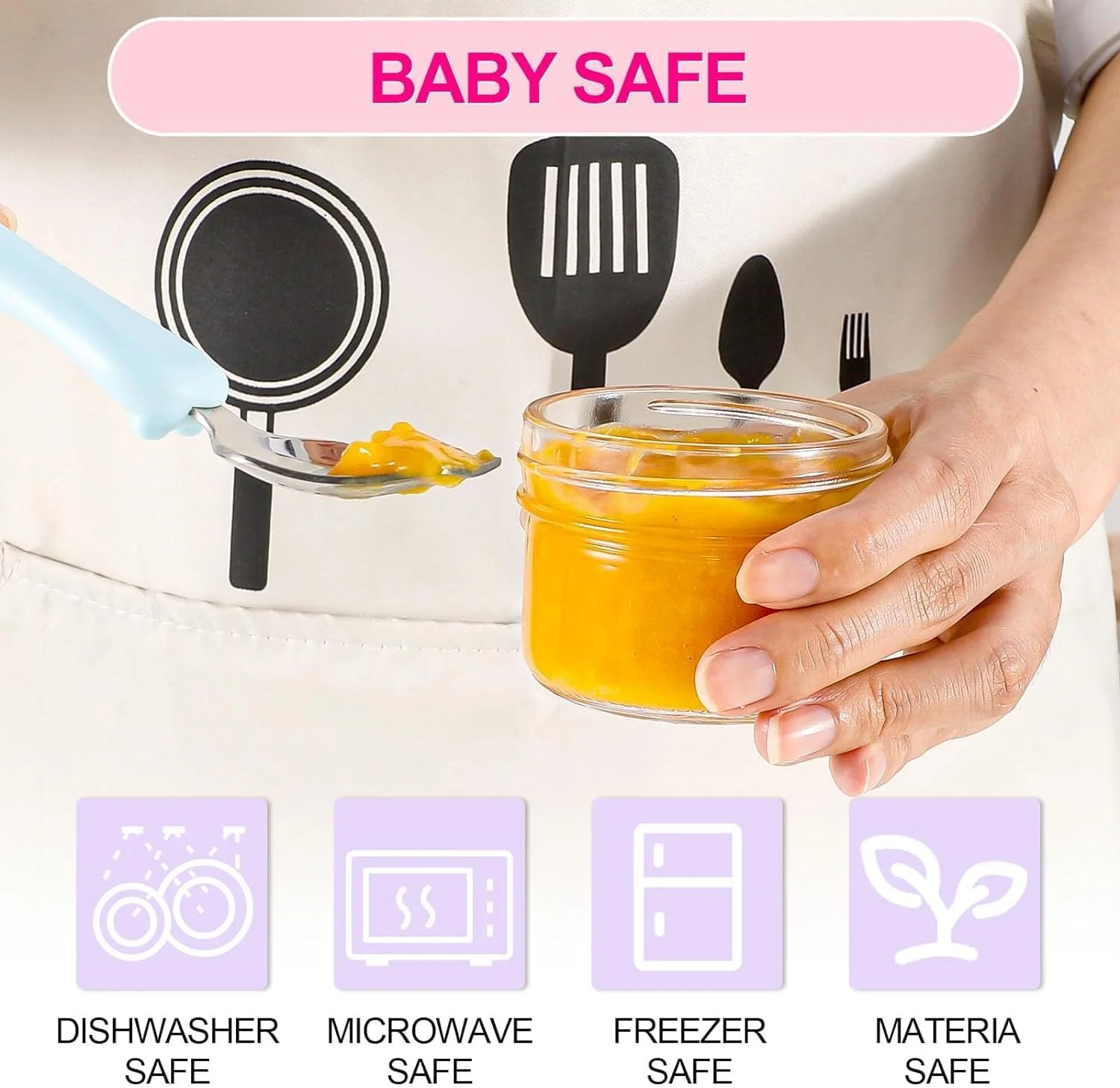 ظروف شیشه ای کوچک با درب لوییجی، بسته 6 عددی، ظرف سس سالاد و چاشنی 120 میلی لیتری، قابل استفاده مجدد و ضد نشت، قابل استفاده در مایکروویو و ماشین ظرفشویی، بدون BPA