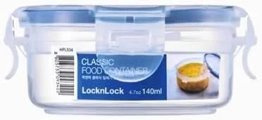 ظرف غذای گرد لاک اند لاک Easy Essentials با درب، شفاف - 140 میلی لیتر، HPL934