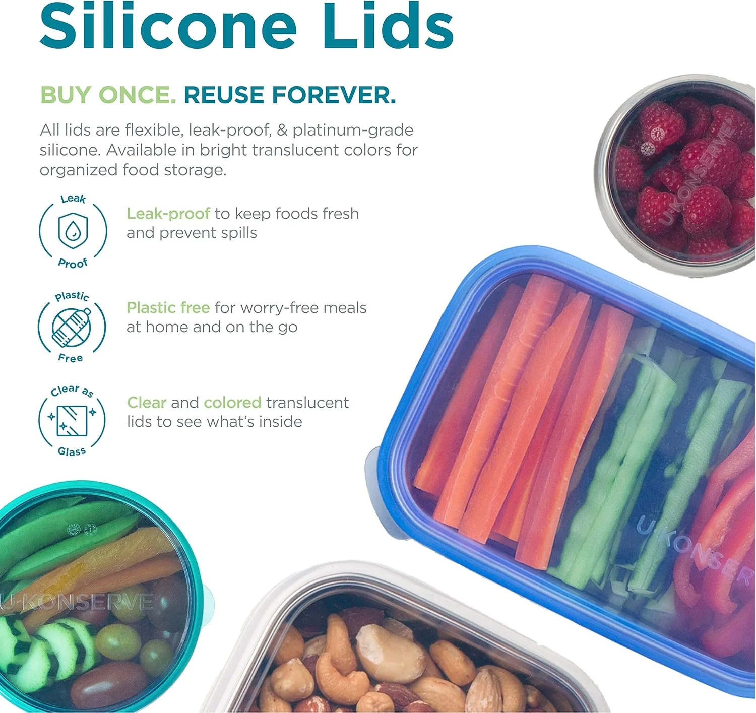 ظرف غذای استیل گرد یوکانسرو، درب سیلیکونی ضد نشت، قابل شستشو در ماشین ظرفشویی - بدون پلاستیک 266 میلی لیتر