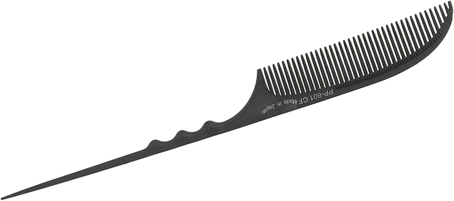 شانه مو Shanrya، شانه دم موشی مقاوم در برابر درجه حرارت بالا، درجه حرفه ای برای انواع مو مشکی (PP-801)