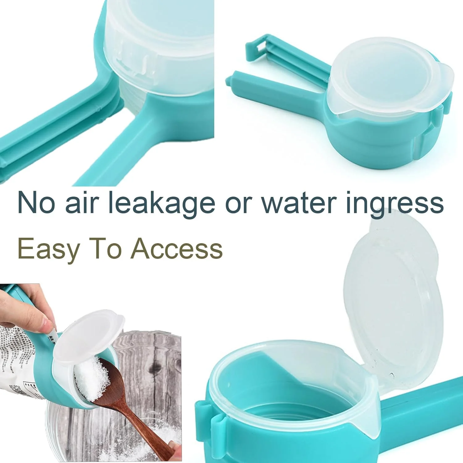 گیره های کیسه ای کوکومجی 4 عددی، گیره های پلمپ کیسه تنقلات و چیپس، گیره های درب پلاستیکی مواد غذایی، گیره های کیسه ای مواد غذایی با دهانه های خروجی، عالی برای سازماندهی و نگهداری مواد غذایی (4 رنگ، یک سایز)