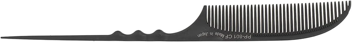 شانه مو Shanrya، شانه دم موشی مقاوم در برابر درجه حرارت بالا، درجه حرفه ای برای انواع مو مشکی (PP-801)