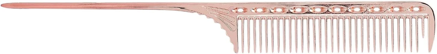 شانه دم موشی، شانه حالت دهنده حرفه ای آرایشگاهی، شانه فلزی آلومینیومی، ابزار حالت دهنده قابل حمل (رزگلد)