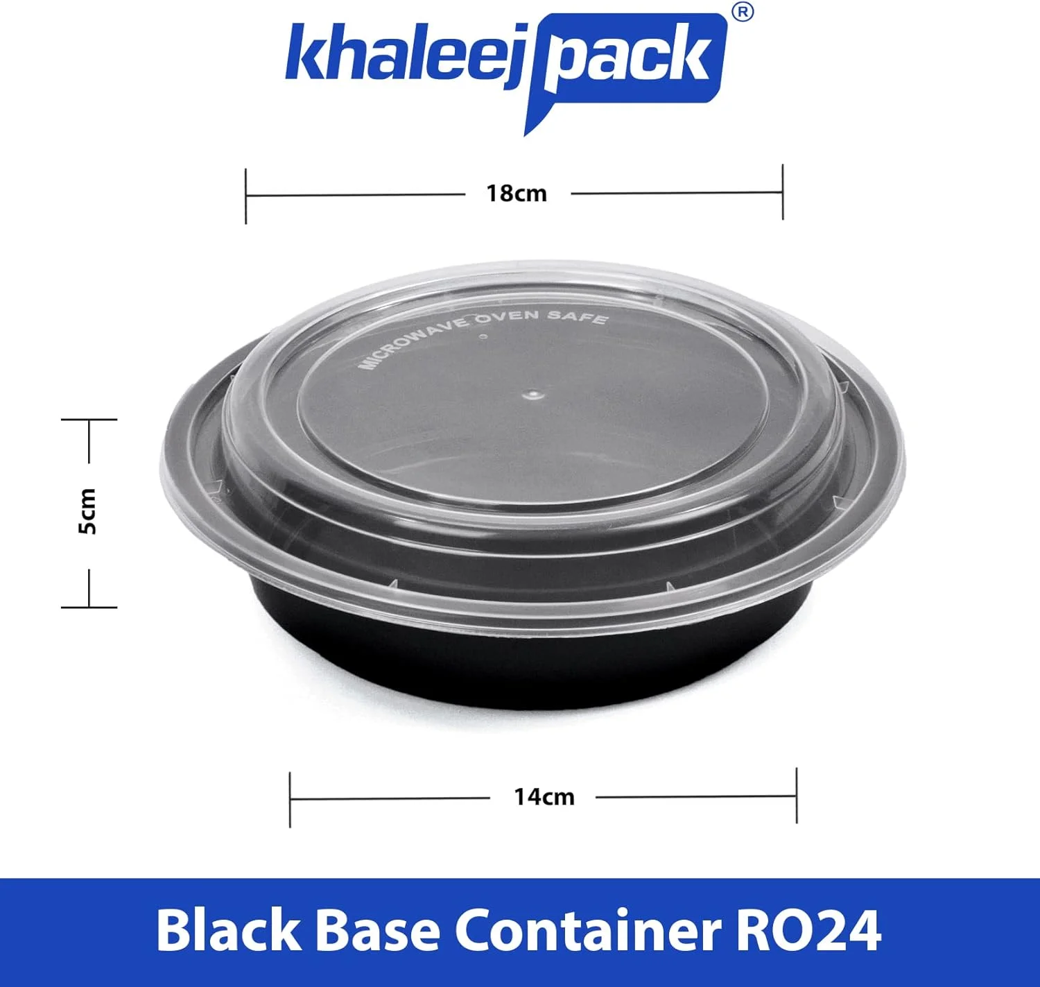 ظرف غذای آماده مصرف خلیج پک، قابل استفاده مجدد و بدون BPA - [10 عدد ظرف غذای یک قسمتی (24 اونس) یکبار مصرف گرد با درب، ظرف غذای آماده با قابلیت وکیوم، قابل استفاده در مایکروویو و فریزر برای بیرون بر