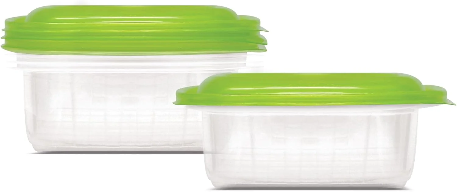 ست ظروف پلاستیکی چند منظوره یکبار مصرف کاربردی با درب/آماده سازی غذا - بسته 4 عددی - 32 اونس