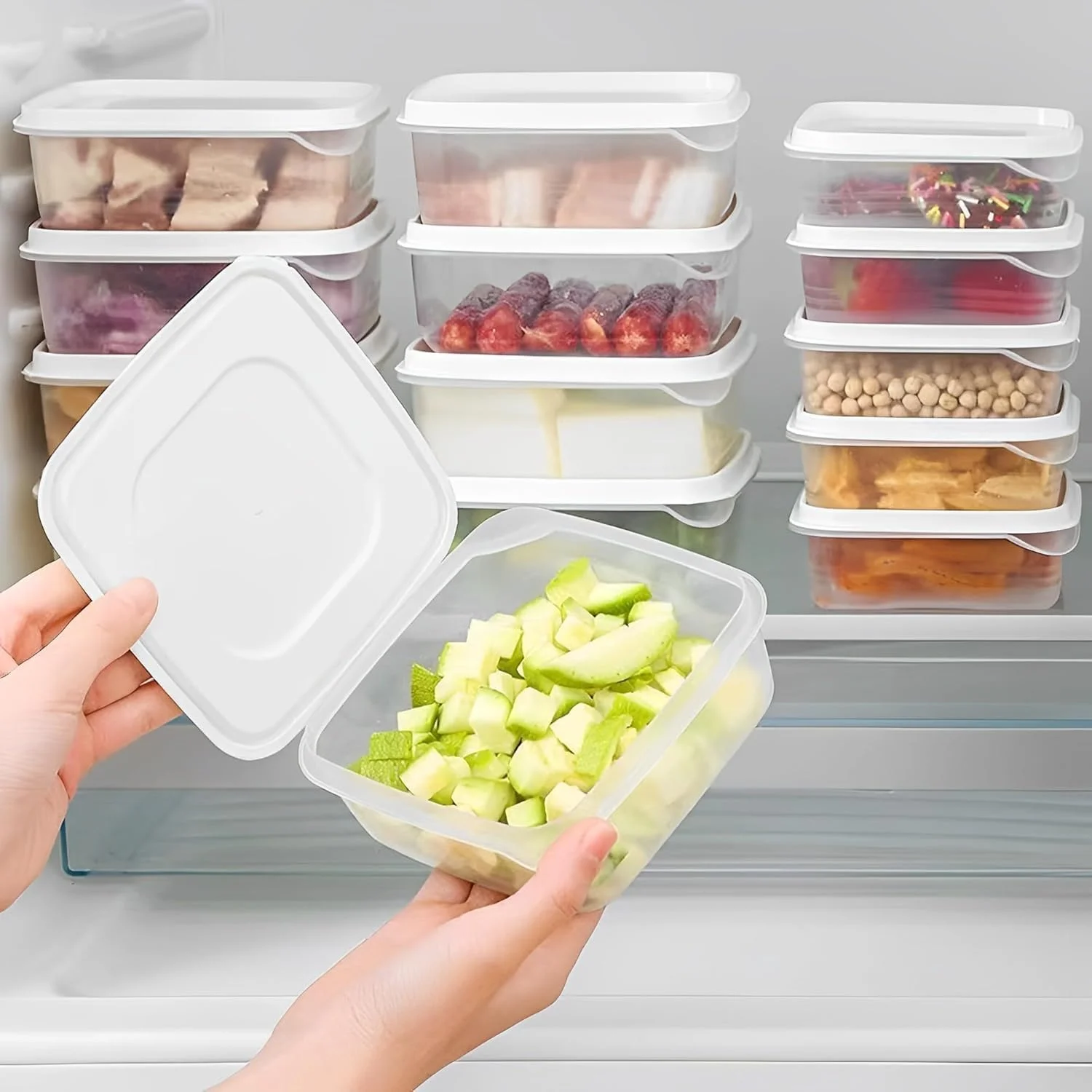 ظروف فریزری 10 عددی با درب، ظروف پلاستیکی شفاف 650 میلی لیتری Azonee، مناسب برای آماده سازی غذا، قابل استفاده در مایکروویو و فریزر، سازمان دهنده نگهداری مواد غذایی آشپزخانه، قابل شستشو در ماشین ظرفشویی ظروف فریزری 10 عددی با درب، ظروف پلاستیکی شفاف 650 میلی لیتری Azonee، مناسب برای آماده سازی غذا، قابل استفاده در مایکروویو و فریزر، سازمان دهنده نگهداری مواد غذایی آشپزخانه، قابل شستشو در ماشین ظرفشویی