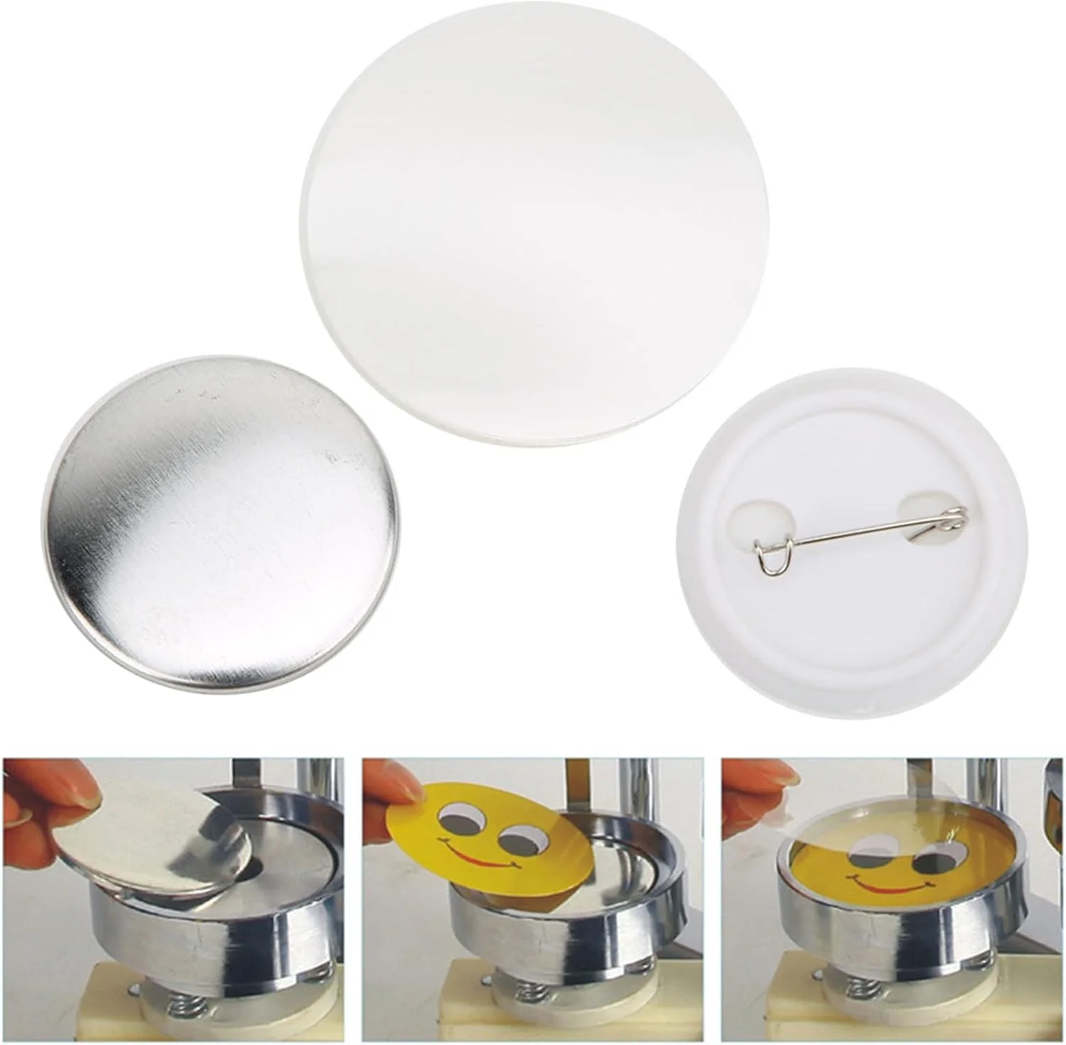 مواد اولیه ساخت بج ایتوناش 37 میلیمتری، 100 عدد، لوازم جانبی ساخت بج، ست ساخت بج DIY، قاب فلزی گرد، پشت فلزی، شفاف مواد اولیه ساخت بج ایتوناش 37 میلیمتری، 100 عدد، لوازم جانبی ساخت بج، ست ساخت بج DIY، قاب فلزی گرد، پشت فلزی، شفاف