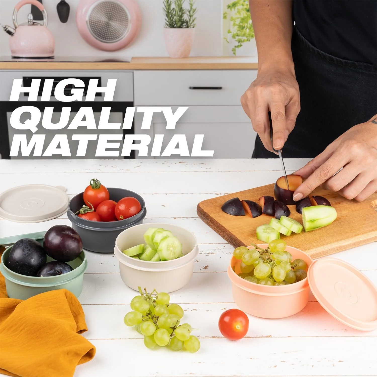 ظروف نگهداری غذای گرد کوچک EYNEL با حجم 270 میلی لیتر، درب دار، ست 10 عددی، قابل استفاده مجدد، ضد هوا و ضد نشت، جعبه بنتو پلاستیکی، جعبه ناهار کوچک، کاسه نگهداری تنقلات، مناسب برای آشپزخانه و پیک نیک