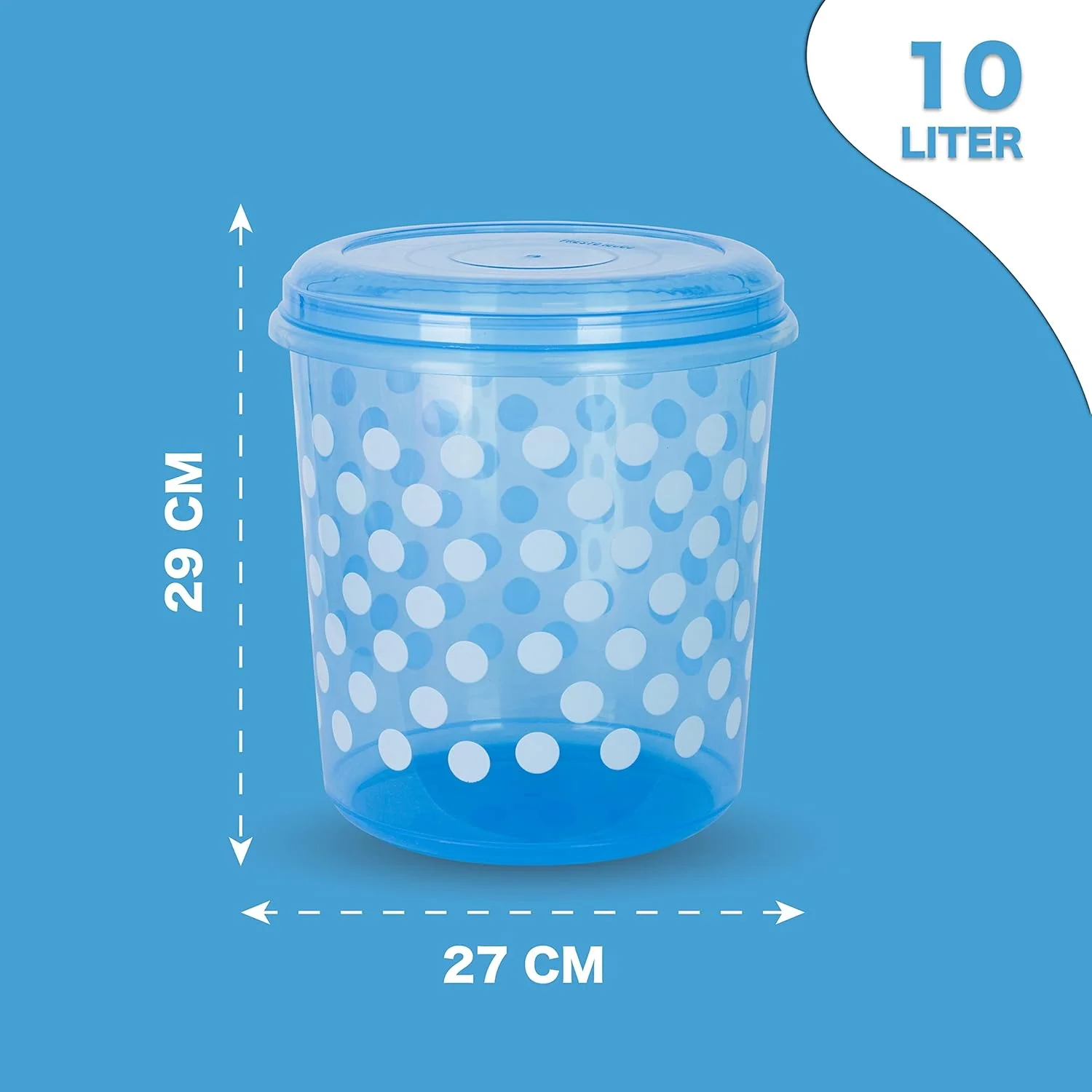 ست ظروف نگهداری مواد غذایی اسکیوب مدل پرِستو طرح ژله ای، 5/7/10 پارچه - آبی