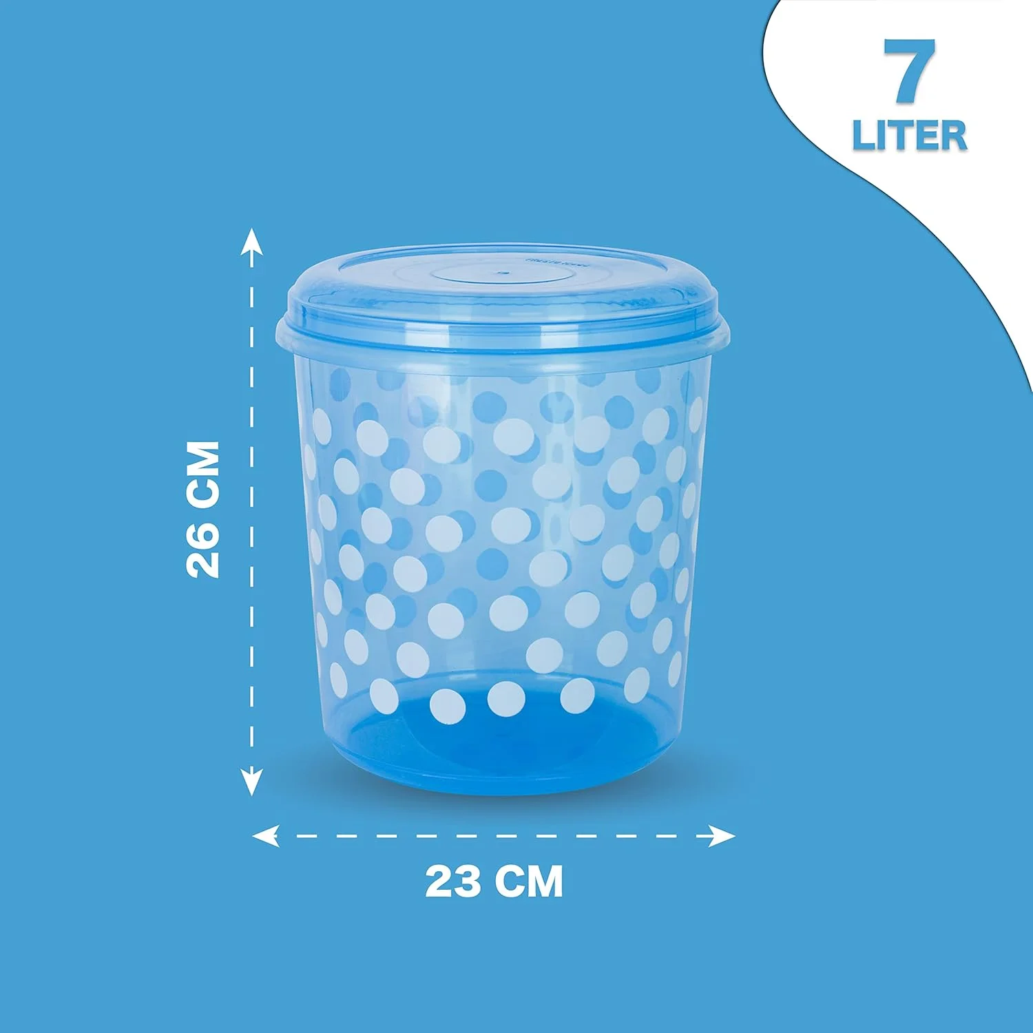 ست ظروف نگهداری مواد غذایی اسکیوب مدل پرِستو طرح ژله ای، 5/7/10 پارچه - آبی