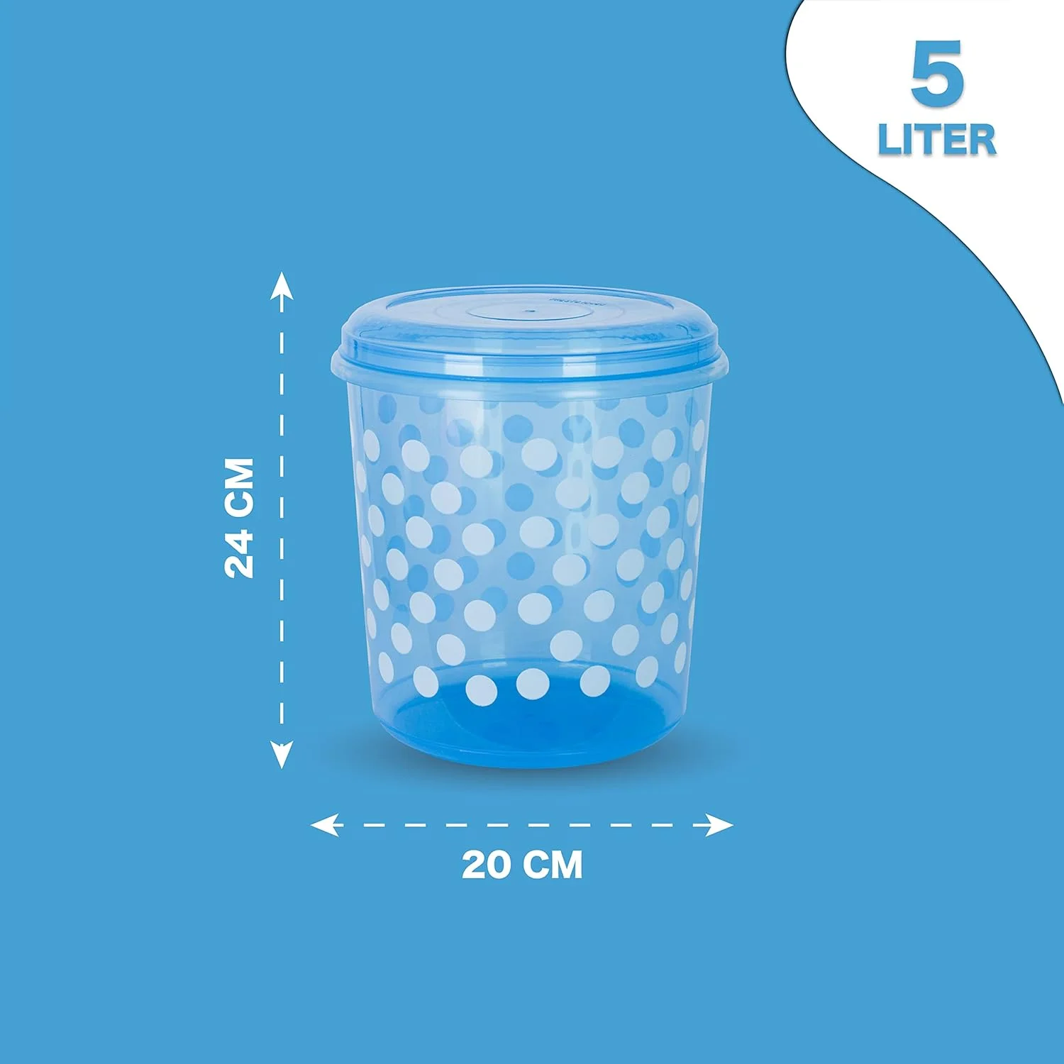 ست ظروف نگهداری مواد غذایی اسکیوب مدل پرِستو طرح ژله ای، 5/7/10 پارچه - آبی