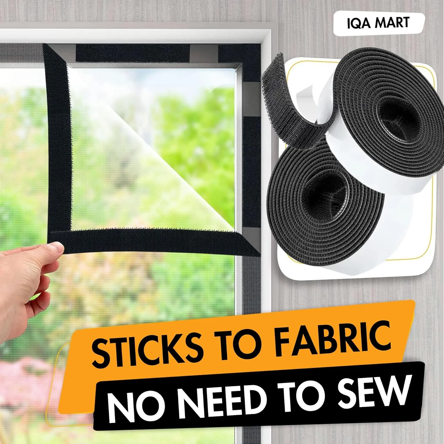 نوار چسبی قلاب و حلقه ای بسیار قوی IQA، عرض 2.5 سانتی متر در طول 5 متر - چسب خودکار قوی | بست نایلونی بادوام و قابل استفاده مجدد برای مدیریت کابل، صنایع دستی، خیاطی، پروژه های DIY، نصب روی دیوار نوار چسبی قلاب و حلقه ای بسیار قوی IQA، عرض 2.5 سانتی متر در طول 5 متر - چسب خودکار قوی | بست نایلونی بادوام و قابل استفاده مجدد برای مدیریت کابل، صنایع دستی، خیاطی، پروژه های DIY، نصب روی دیوار