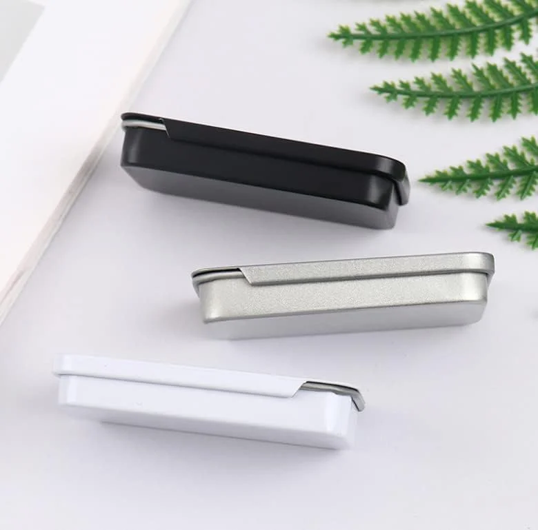 جعبه فلزی کوچک Duehut HLLMX3، ظروف فلزی کشویی، جعبه های مستطیلی لولایی خالی، 80x34x10 میلی متر، مناسب برای آبنبات، جواهرات، صنایع دستی، قرص و کیت بقا