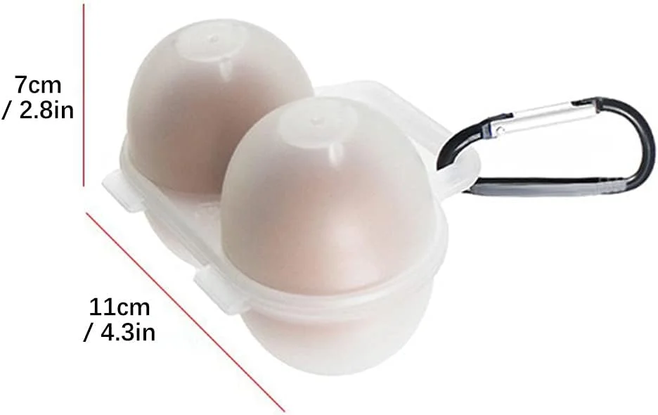 جعبه تخم مرغ تومنیا، جا تخم مرغی، ظرف تخم مرغ برای 2 عدد تخم مرغ، سازمان دهنده تخم مرغ قابل حمل، جعبه نگهداری تخم مرغ، ظرف تخم مرغ برای مسافرت و کمپینگ در فضای باز