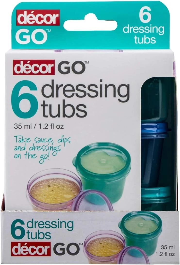 ست 6 عددی ظرف سس 35 میلی لیتری دکور