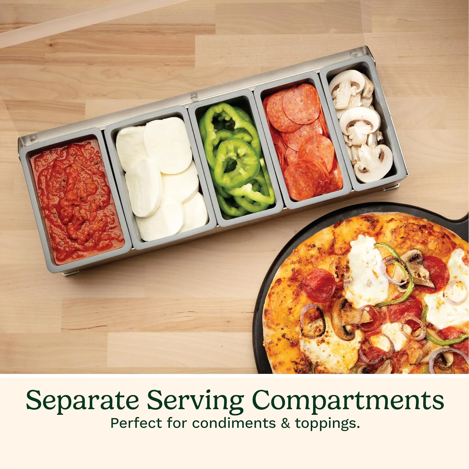 ظرف چاشنی و تاپینگ Cuisinart CPS-617A CPS-617، ظروف غذا با درب نیمه شفاف، 18 تکه