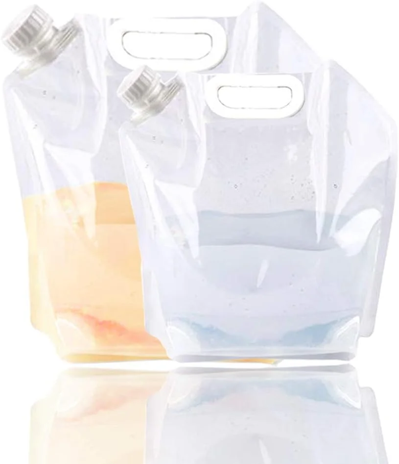 ظرف آب تاشو اضطراری SUPANT، قابل انجماد، مخزن حمل آب پلاستیکی بدون BPA، کیسه آب تاشو برای ورزش، کمپینگ، کوهنوردی، کوله گردی، مناسب برای مواد غذایی