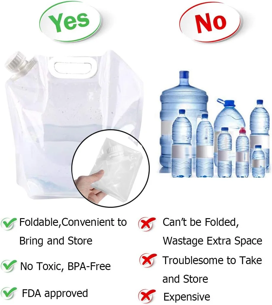 ظرف آب تاشو اضطراری SUPANT، قابل انجماد، مخزن حمل آب پلاستیکی بدون BPA، کیسه آب تاشو برای ورزش، کمپینگ، کوهنوردی، کوله گردی، مناسب برای مواد غذایی ظرف آب تاشو اضطراری SUPANT، قابل انجماد، مخزن حمل آب پلاستیکی بدون BPA، کیسه آب تاشو برای ورزش، کمپینگ، کوهنوردی، کوله گردی، مناسب برای مواد غذایی