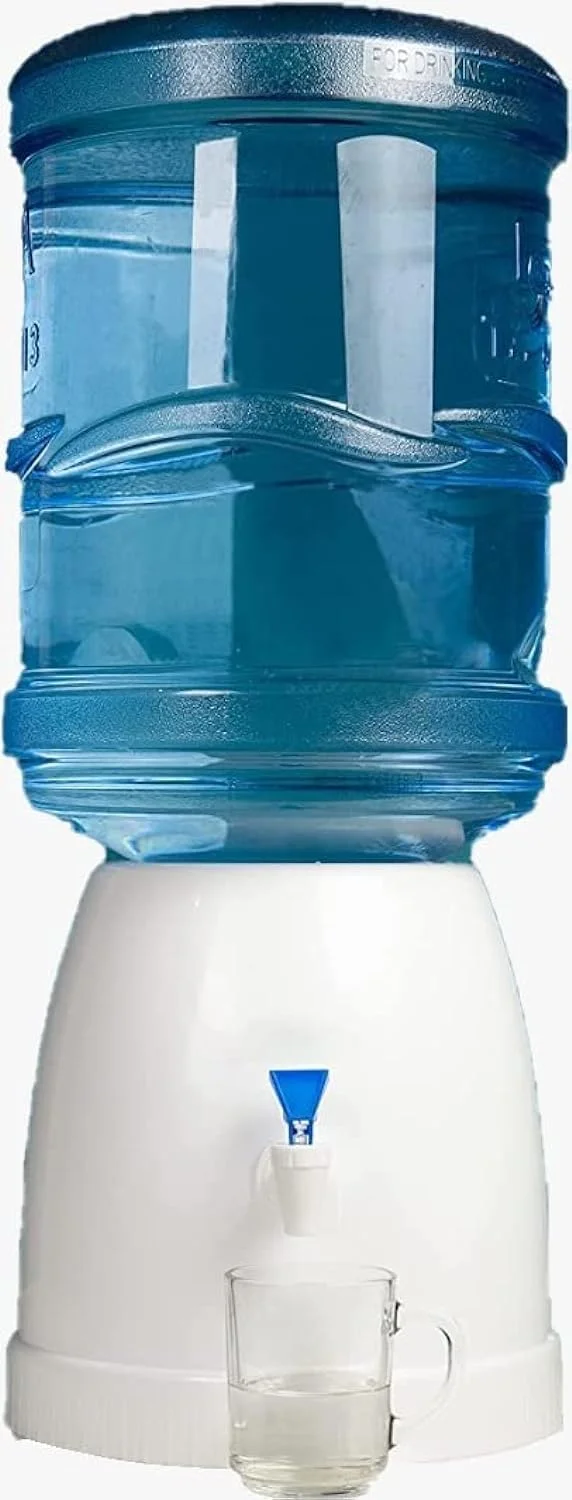 آبسردکن رومیزی دستی قابل حمل سورونگ سفید | حمل کننده آب قابل حمل Mtungi | مخزن آب و شیر برای گردهمایی های خانگی، مدرسه، دفتر | ایده آل برای بطری های قابل شارژ 10 و 19 لیتری