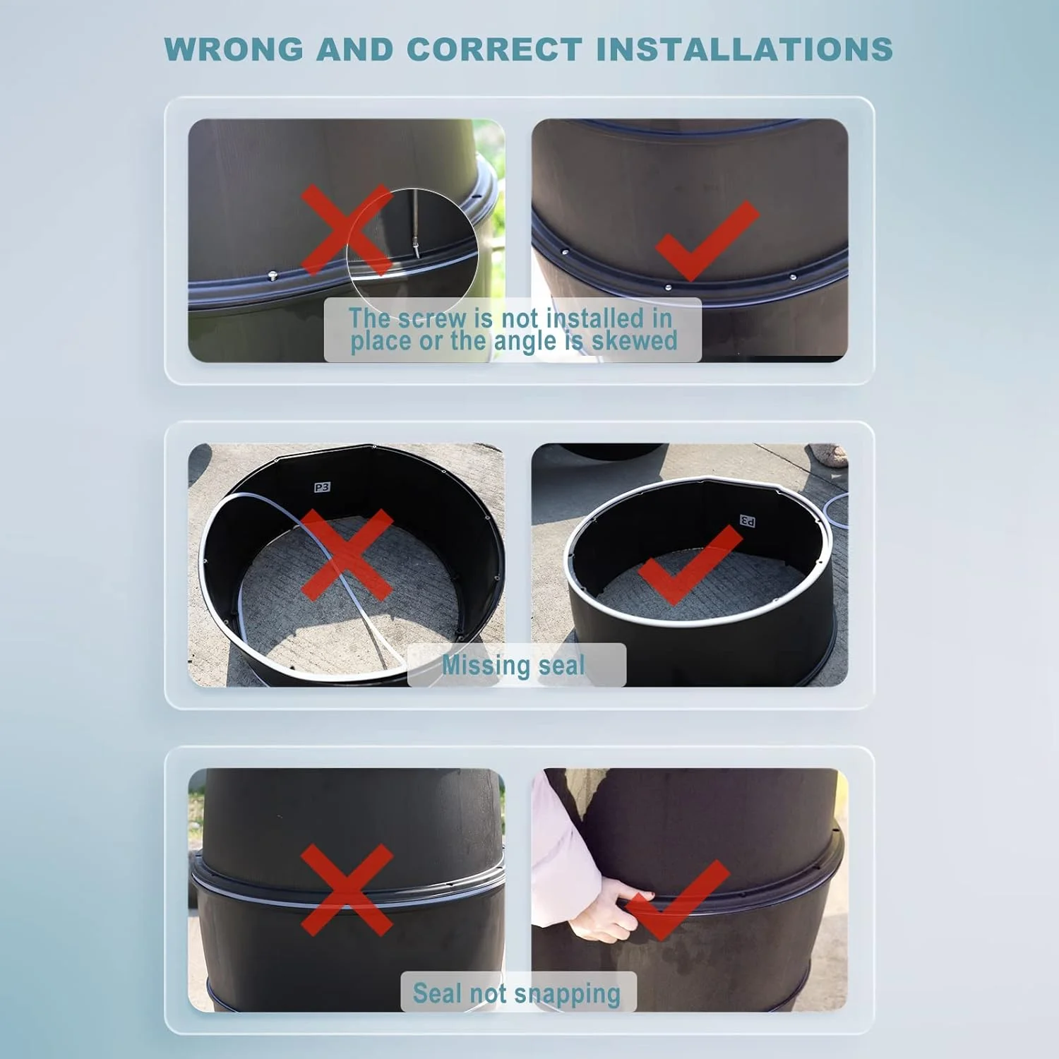 مخزن جمع آوری آب باران SQUEEZE master با ظرفیت 50 گالن - بدون BPA، مناسب برای جمع آوری آب باران در خانه به همراه منحرف کننده آب و شلنگ خروجی - طراحی تخت در پشت، مناسب برای ذخیره سازی آب در باغ ها و گیاهان مخزن جمع آوری آب باران SQUEEZE master با ظرفیت 50 گالن - بدون BPA، مناسب برای جمع آوری آب باران در خانه به همراه منحرف کننده آب و شلنگ خروجی - طراحی تخت در پشت، مناسب برای ذخیره سازی آب در باغ ها و گیاهان