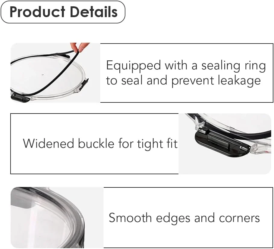 ست 4 تکه ظروف نگهداری مواد غذایی HEXAR®، ظروف نگهداری آشپزخانه PET با درب، ضد هوا و ضد نشت، قابل چیدن، ایده آل برای آماده سازی غذا، باقیمانده غذا و سازماندهی آشپزخانه ست 4 تکه ظروف نگهداری مواد غذایی HEXAR®، ظروف نگهداری آشپزخانه PET با درب، ضد هوا و ضد نشت، قابل چیدن، ایده آل برای آماده سازی غذا، باقیمانده غذا و سازماندهی آشپزخانه