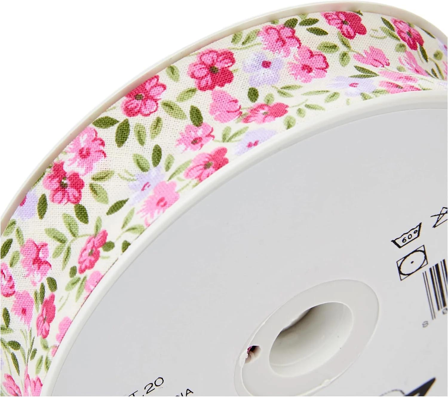 Inastri 25/5/ 5 mm Cotton Bias Binding, Floral 2199 Inastri 25/5/ 5 mm Cotton Bias Binding, Floral 2199