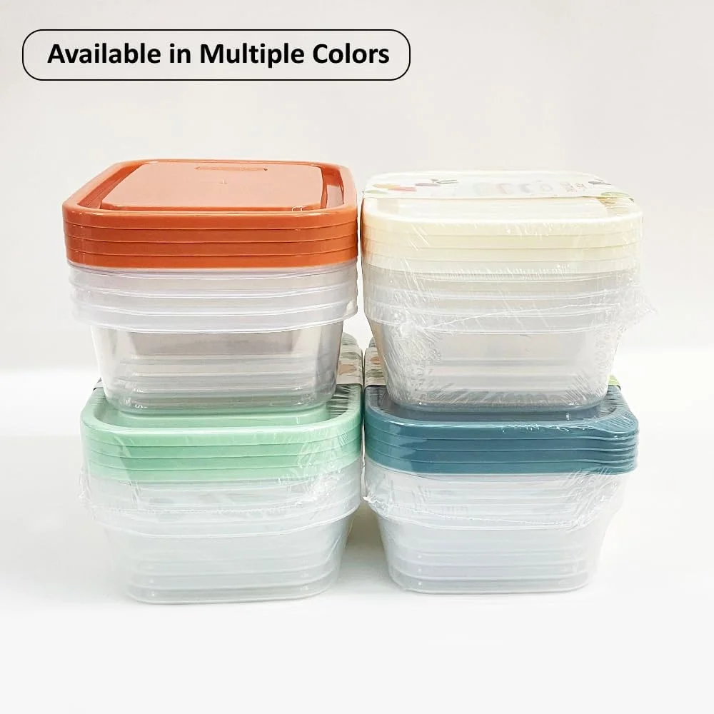 ظرف نگهداری غذا 4 تکه HEXAR® با درب، ست ظروف مربعی قابل چیدن، مناسب برای فریزر و ماشین ظرفشویی، ظروف پلاستیکی ضد نشت آشپزخانه (چند رنگ) ظرف نگهداری غذا 4 تکه HEXAR® با درب، ست ظروف مربعی قابل چیدن، مناسب برای فریزر و ماشین ظرفشویی، ظروف پلاستیکی ضد نشت آشپزخانه (چند رنگ)