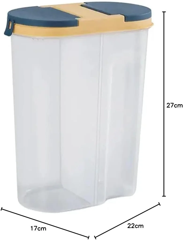 ظروف نگهداری غلات و مواد غذایی خشک والاکس | ست 2 عددی ظروف پلاستیکی درب دار آشپزخانه | هر جعبه غلات 2.5 لیتری با 2 قسمت جداکننده | بدون BPA | قابل شستشو در ماشین ظرفشویی و استفاده در مایکروویو ظروف نگهداری غلات و مواد غذایی خشک والاکس | ست 2 عددی ظروف پلاستیکی درب دار آشپزخانه | هر جعبه غلات 2.5 لیتری با 2 قسمت جداکننده | بدون BPA | قابل شستشو در ماشین ظرفشویی و استفاده در مایکروویو