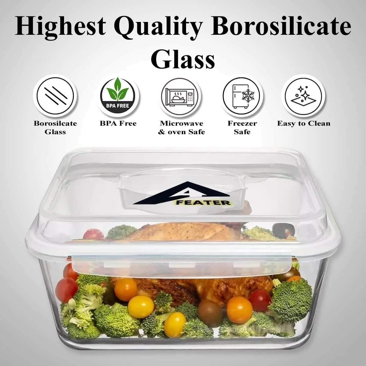 ست ظروف نگهداری غذا 5 عددی Purfex، ظرف غذای شیشه ای 650 میلی لیتری با درب های قفل دار ضد نشت، ظروف شیشه ای هواگیر، بدون BPA، مناسب برای نگهداری در آشپزخانه، مایکروویو، فریزر و ماشین ظرفشویی ست ظروف نگهداری غذا 5 عددی Purfex، ظرف غذای شیشه ای 650 میلی لیتری با درب های قفل دار ضد نشت، ظروف شیشه ای هواگیر، بدون BPA، مناسب برای نگهداری در آشپزخانه، مایکروویو، فریزر و ماشین ظرفشویی