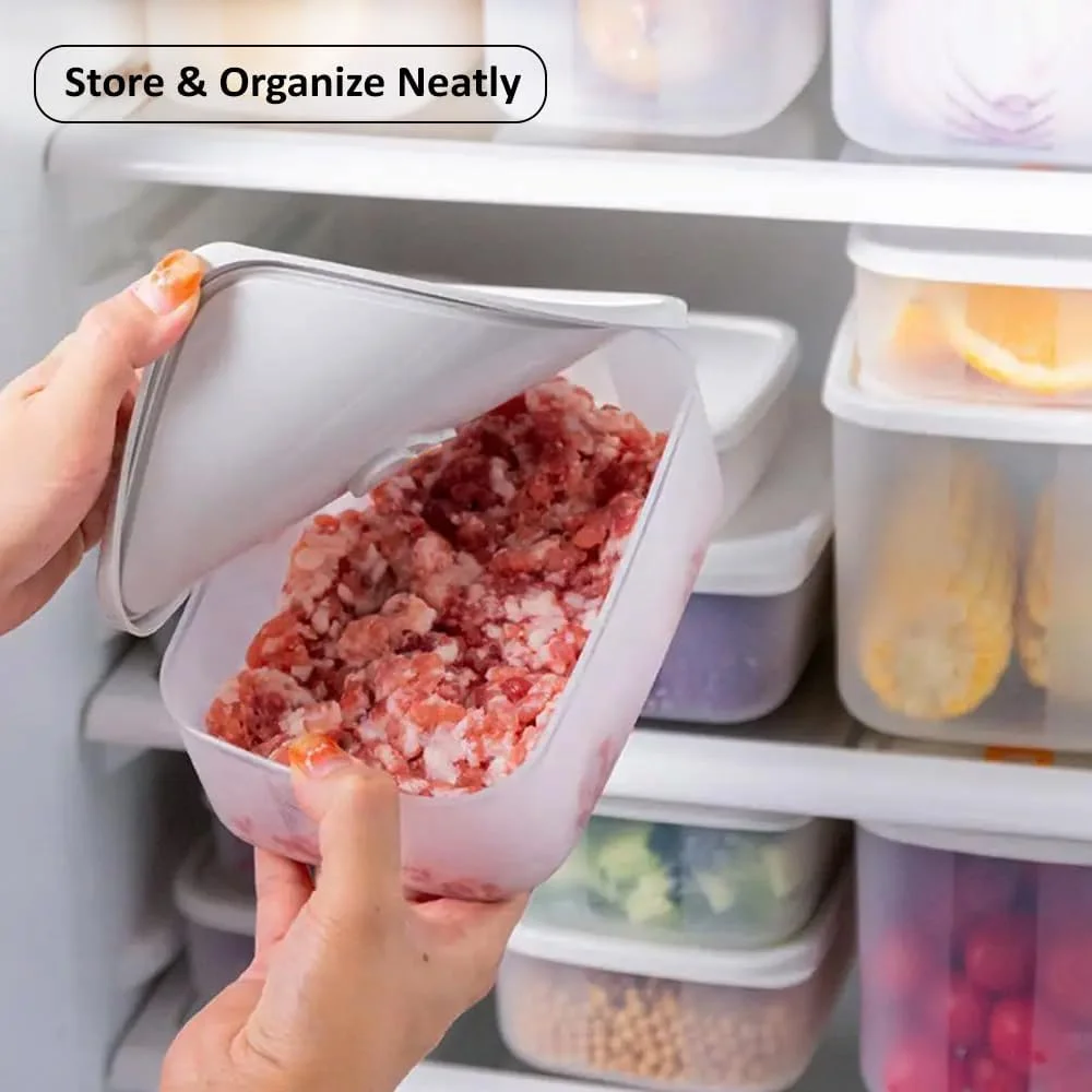 ظرف نگهداری غذا 4 تکه HEXAR® با درب، ست ظروف مربعی قابل چیدن، مناسب برای فریزر و ماشین ظرفشویی، ظروف پلاستیکی ضد نشت آشپزخانه (چند رنگ) ظرف نگهداری غذا 4 تکه HEXAR® با درب، ست ظروف مربعی قابل چیدن، مناسب برای فریزر و ماشین ظرفشویی، ظروف پلاستیکی ضد نشت آشپزخانه (چند رنگ)