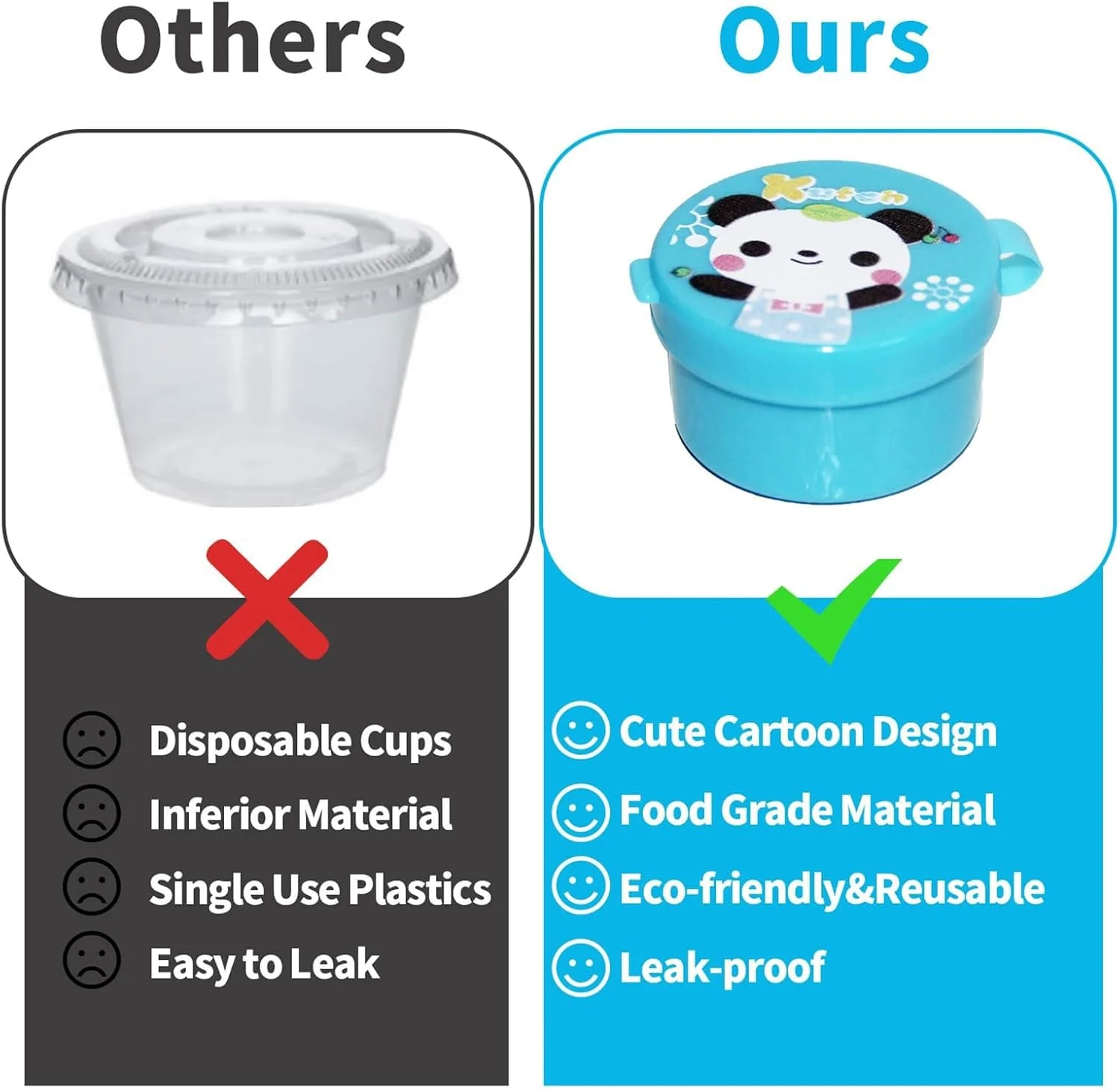 ظرف سس سالاد بیرون بر، ظروف چاشنی کوچک 27 میلی لیتری با درب، فنجان های سس کوچک برای جعبه ناهار، ظروف سس بنتو ضد نشت قابل استفاده مجدد برای لوازم جانبی ناهار بچه ها، طرح حیوانات، 8 عدد ظرف سس سالاد بیرون بر، ظروف چاشنی کوچک 27 میلی لیتری با درب، فنجان های سس کوچک برای جعبه ناهار، ظروف سس بنتو ضد نشت قابل استفاده مجدد برای لوازم جانبی ناهار بچه ها، طرح حیوانات، 8 عدد