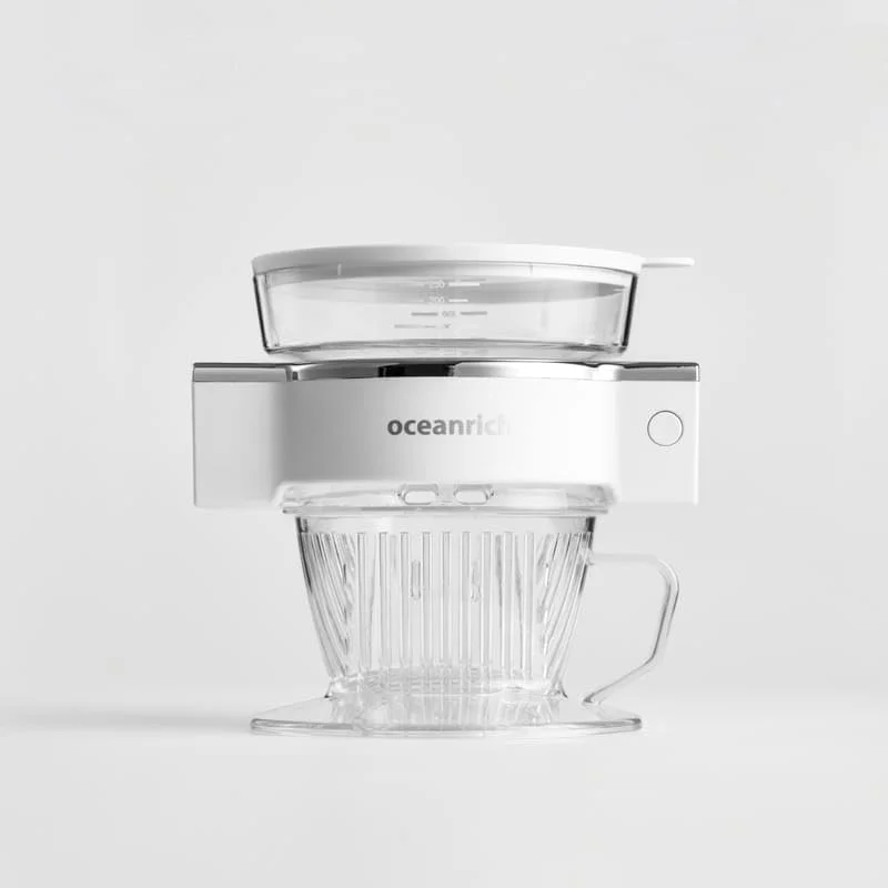 Oceanrich S5-X5 Rotating Pour Over Coffee Maker Battery Operation One Touch 250ml Water Tank (White) Oceanrich S5-X5 Rotating Pour Over Coffee Maker Battery Operation One Touch 250ml Water Tank (White)