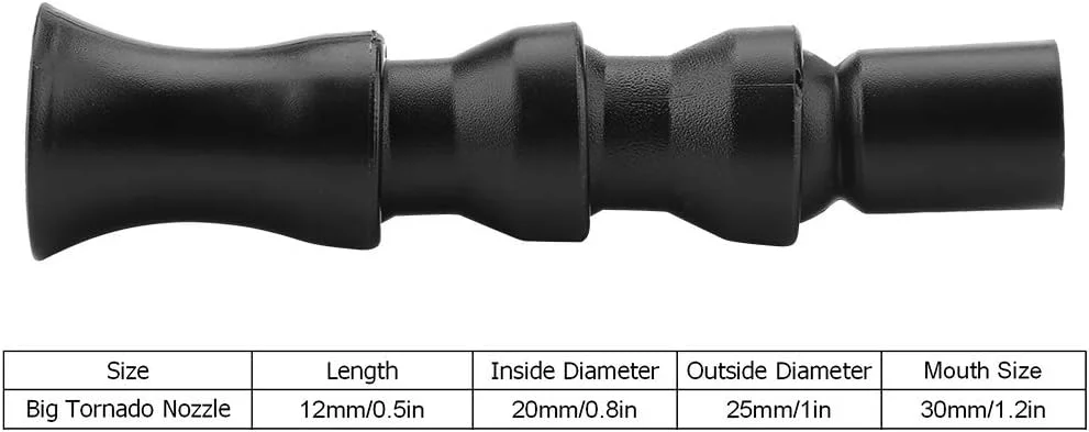 KOSDFOGE Duck Flat Nozzle Flexible 360° Aquarium Fish Tank Water Outlet Tube Rotating Water Feature Kit for Creating Tornado or Waterfall Effects (Round tornado nozzle large size)