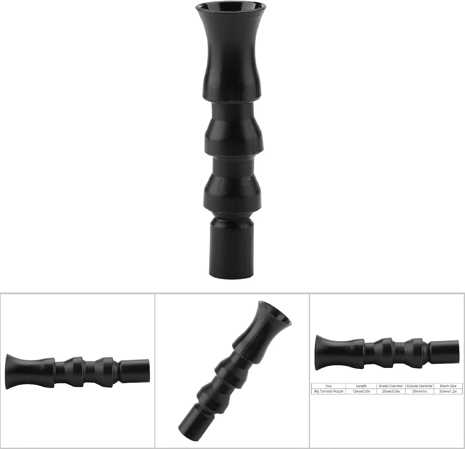 KOSDFOGE Duck Flat Nozzle Flexible 360° Aquarium Fish Tank Water Outlet Tube Rotating Water Feature Kit for Creating Tornado or Waterfall Effects (Round tornado nozzle large size)