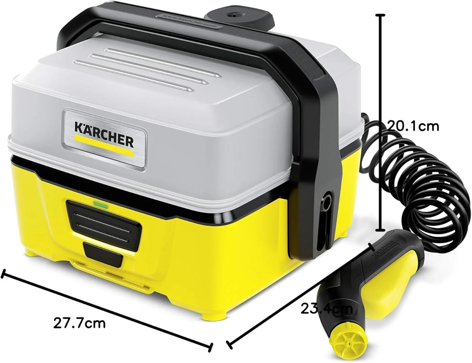 کارواش سیار کارچر مدل OC 3، شوینده قابل حمل برای مصارف سیار، مخزن آب جداشدنی 4 لیتری، باتری لیتیوم-یونی، عمر باتری 15 دقیقه، شلنگ فنری 2.8 متری کارواش سیار کارچر مدل OC 3، شوینده قابل حمل برای مصارف سیار، مخزن آب جداشدنی 4 لیتری، باتری لیتیوم-یونی، عمر باتری 15 دقیقه، شلنگ فنری 2.8 متری