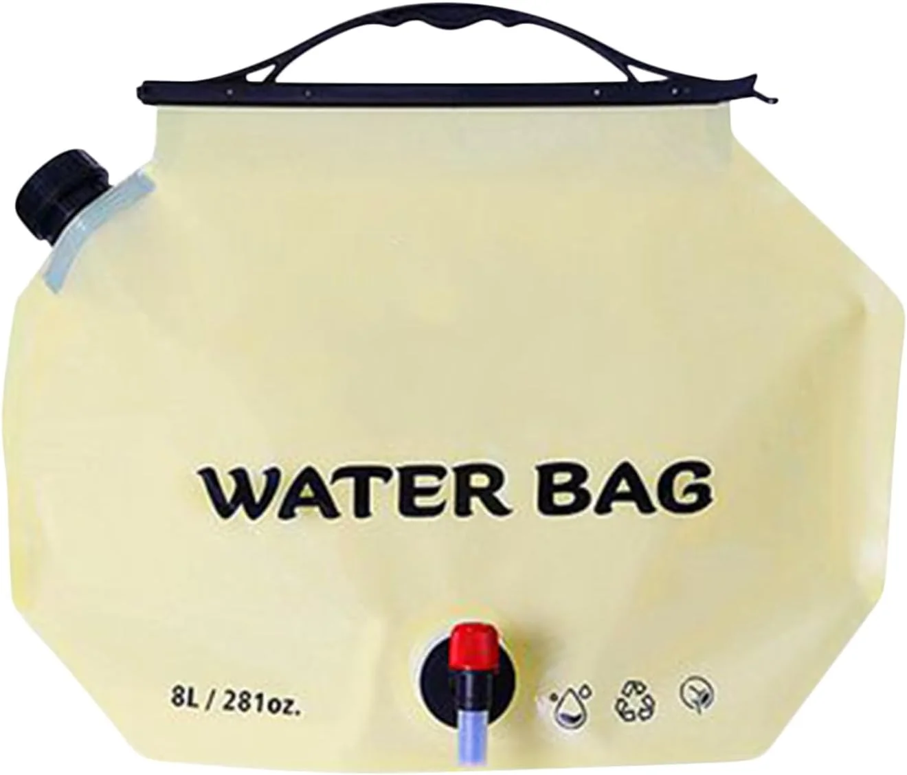 مخزن کیسه آب | کیسه ذخیره آب کمپینگ، کیف تاشو 8 لیتری ضد نشت برای خودرو، مسافرت در فضای باز، آمادگی، پیشگیری از آتش سوزی، پیاده روی، منزل، خودرو، باغ